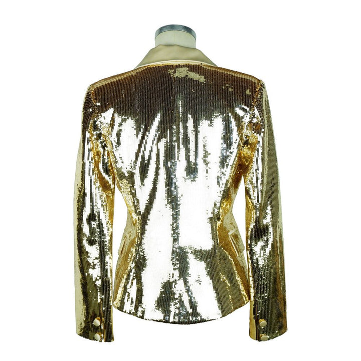 Gelber Polyester Damen Blazer