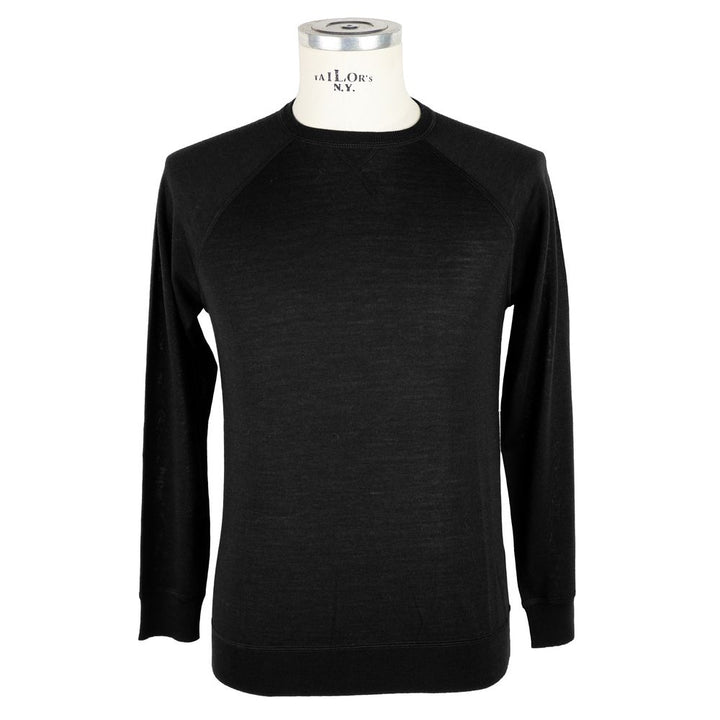 Black cashmere sweater for men