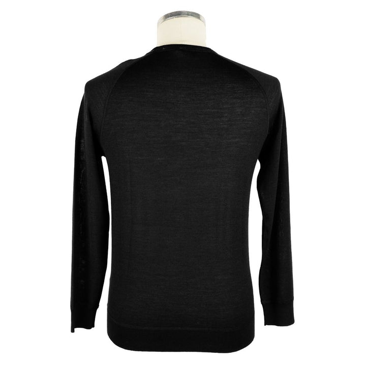 Black cashmere sweater for men