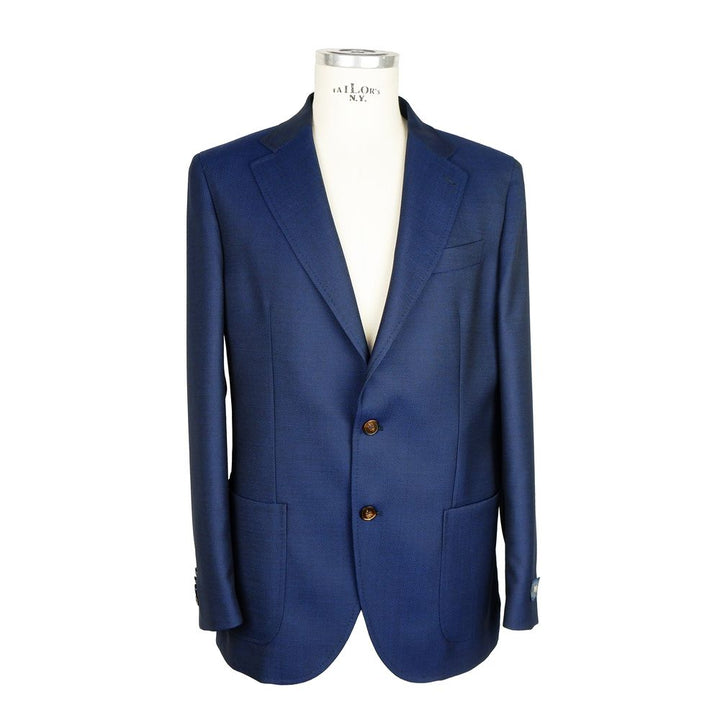 Blauer Wollblazer für Männer
