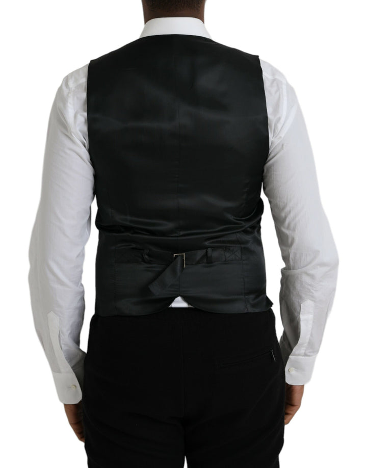 Grey Wool Formal Dress Vest Waistcoat