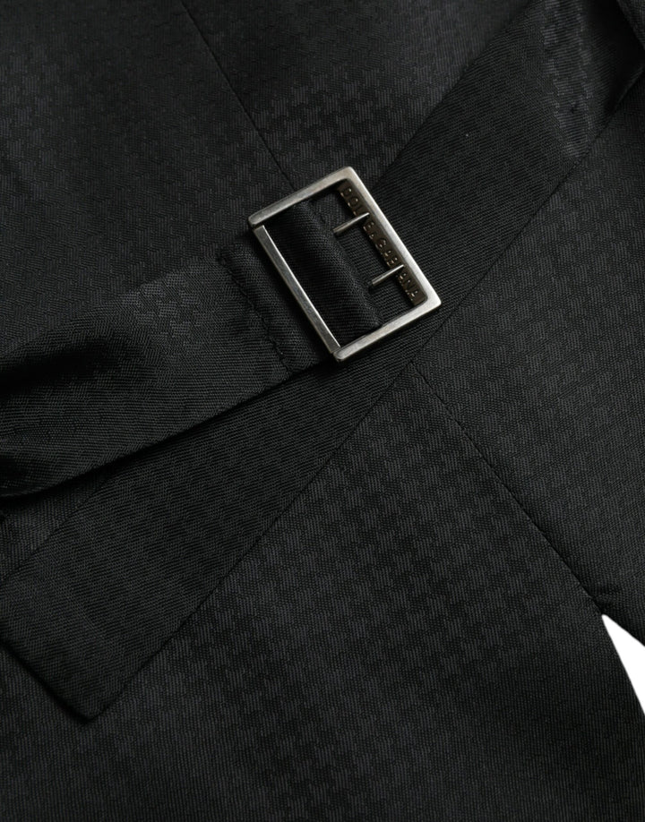 Schwarze Wollweste Kleid Formelle Weste