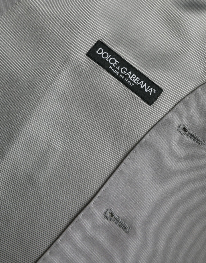 Hellgraue Wolle Formelle Kleid Weste Weste