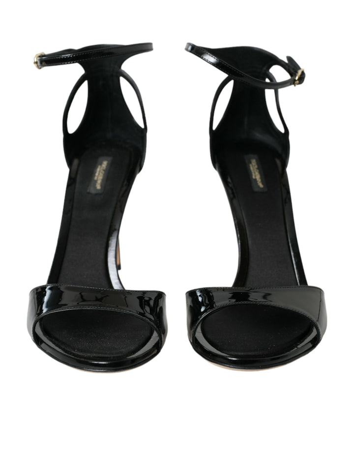 Schwarz KEIRA Leder Heels Sandalen Schuhe