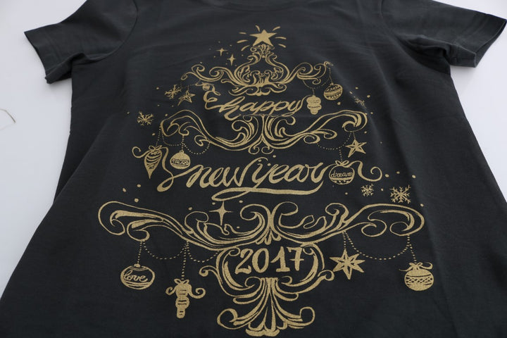 Graues Baumwolle 2017 Motiv T-Shirt