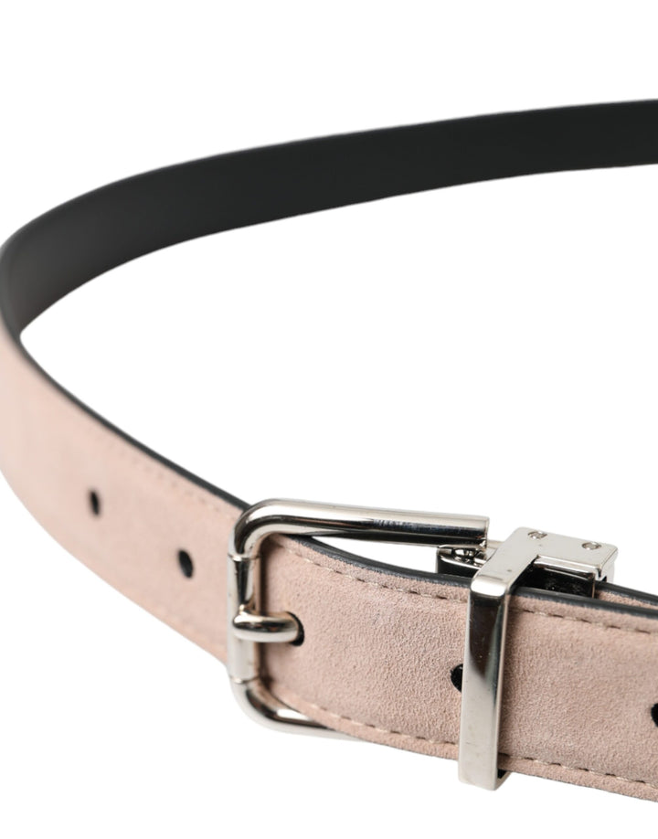 Beige Wildleder Leder Silber Schnalle Gürtel Männer