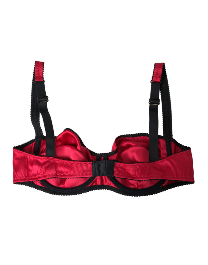 Bordeaux silk stretch balconette bra underwear