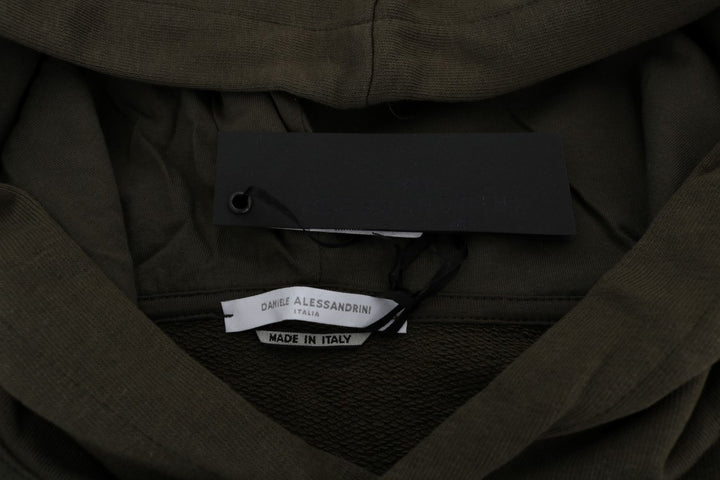 Grüner Pullover Hodded Baumwollpullover