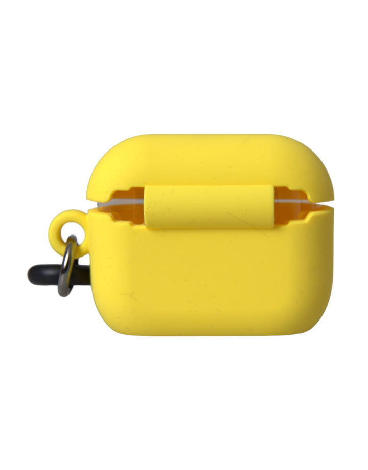 Gelbe Silikonhülle mit Logo-Prägung für die Airpods