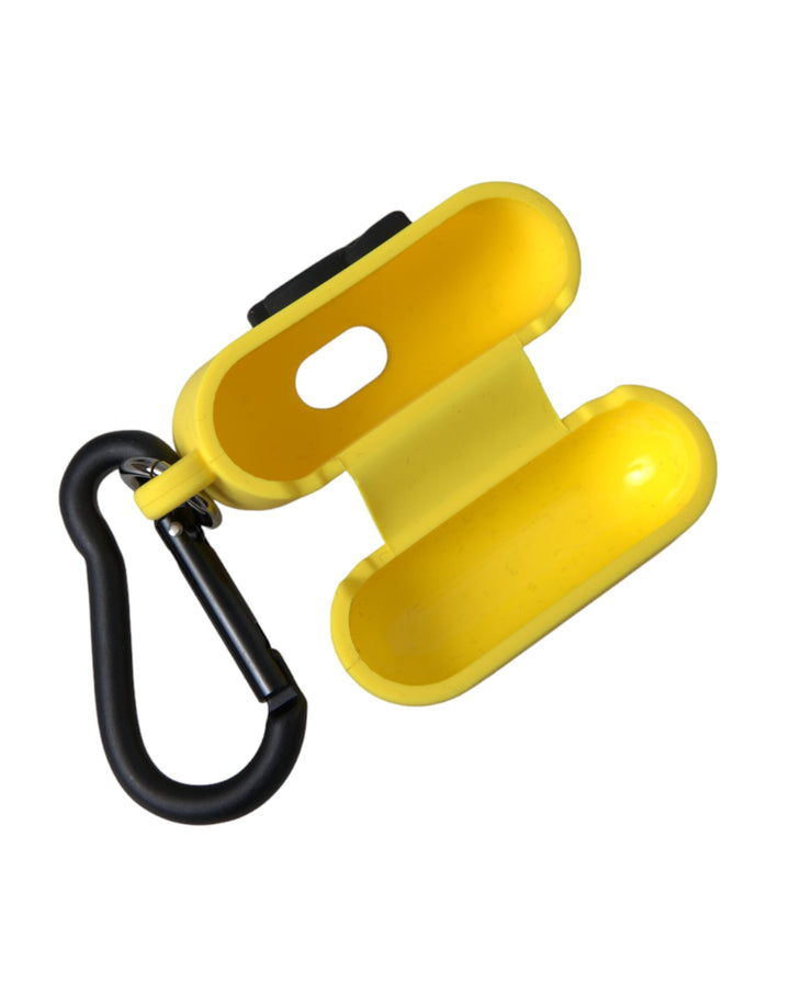 Gelbe Silikonhülle mit Logo-Prägung für die Airpods