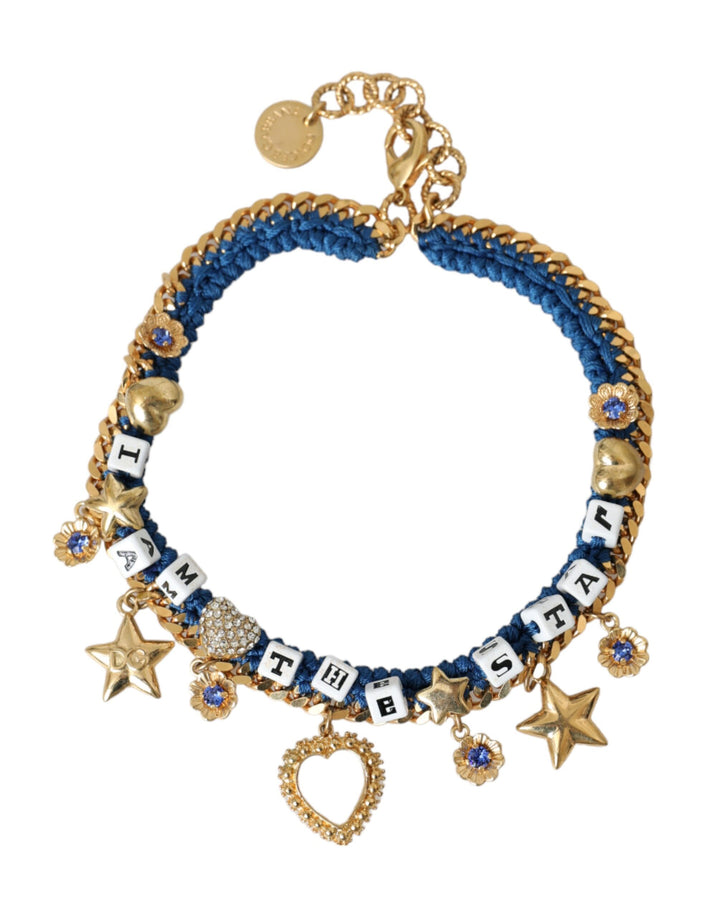 Gold Tone Messing Kette Iam The Star Armband