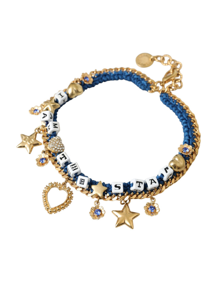 Gold Tone Messing Kette Iam The Star Armband
