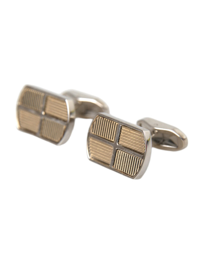 Silver gold plated metal brass pin cufflinks