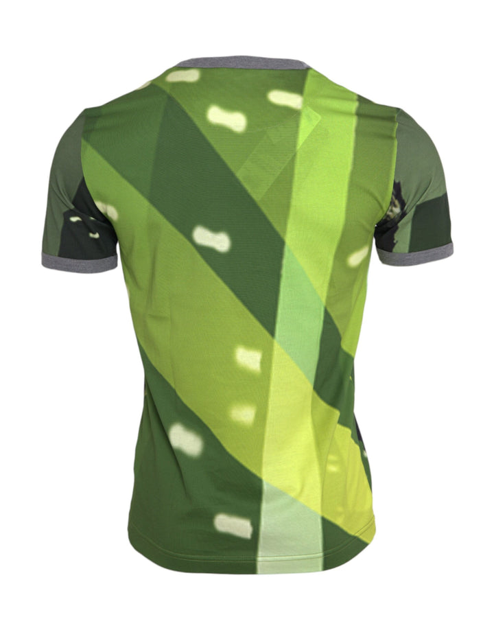 Grünes Gorilla-Baumwoll-T-Shirt mit kurzen Ärmeln