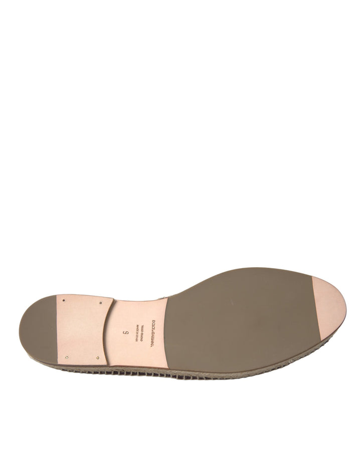 Braun Buffalo Leder Espadrille Flats Schuhe