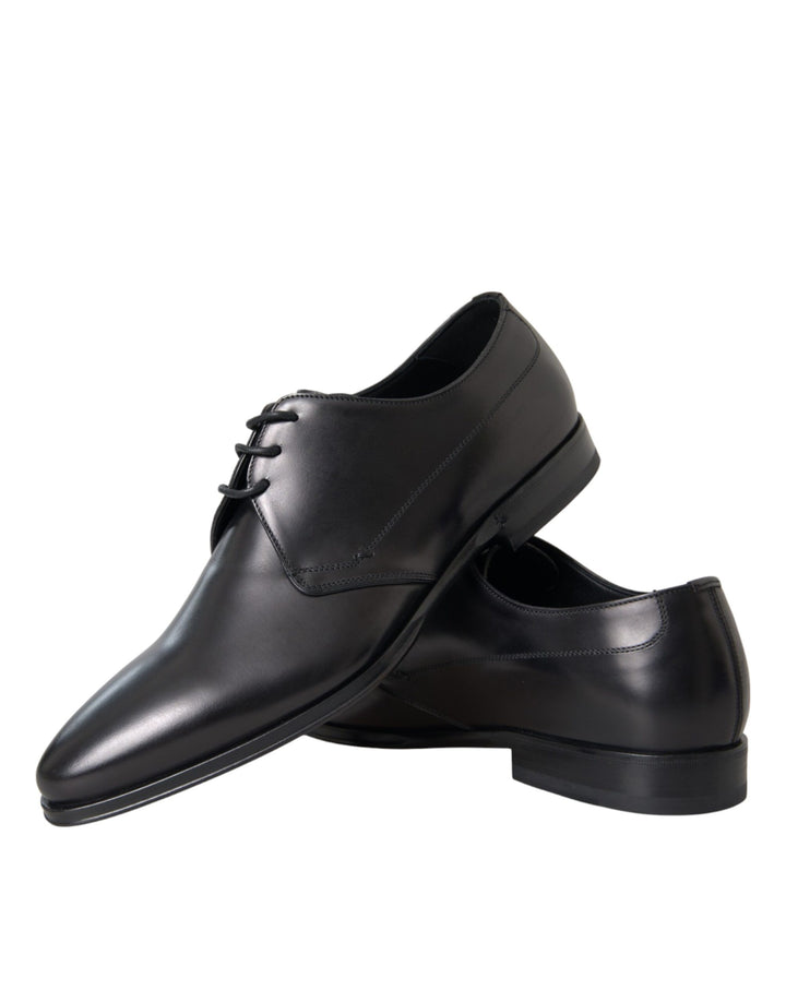 Schwarz Leder Derby Formal Kleid Männer Schuhe