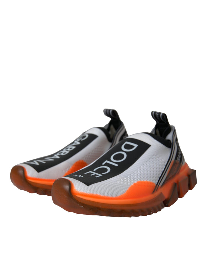 Schwarz Weiß Orange Slip On Sorrento Turnschuhe Schuhe