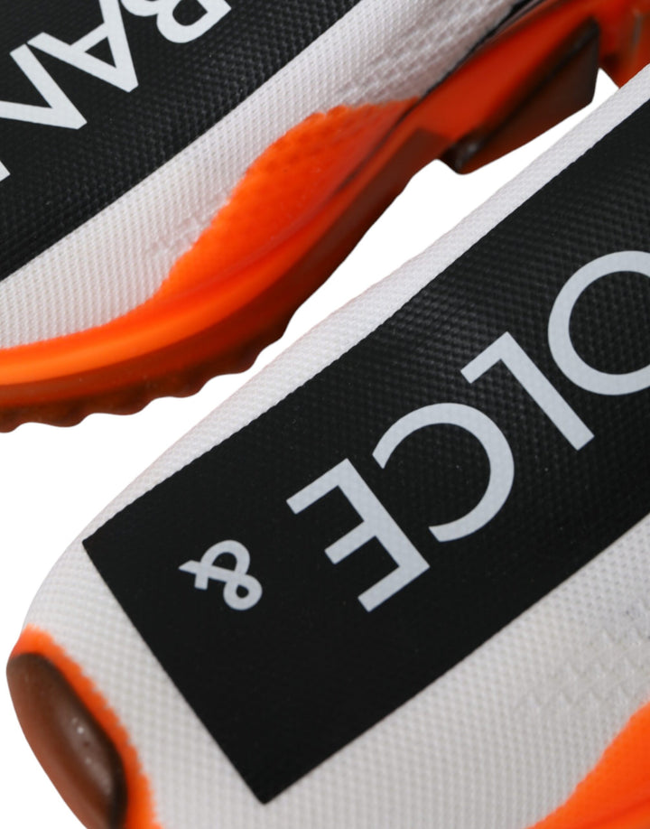 Schwarz Weiß Orange Slip On Sorrento Turnschuhe Schuhe