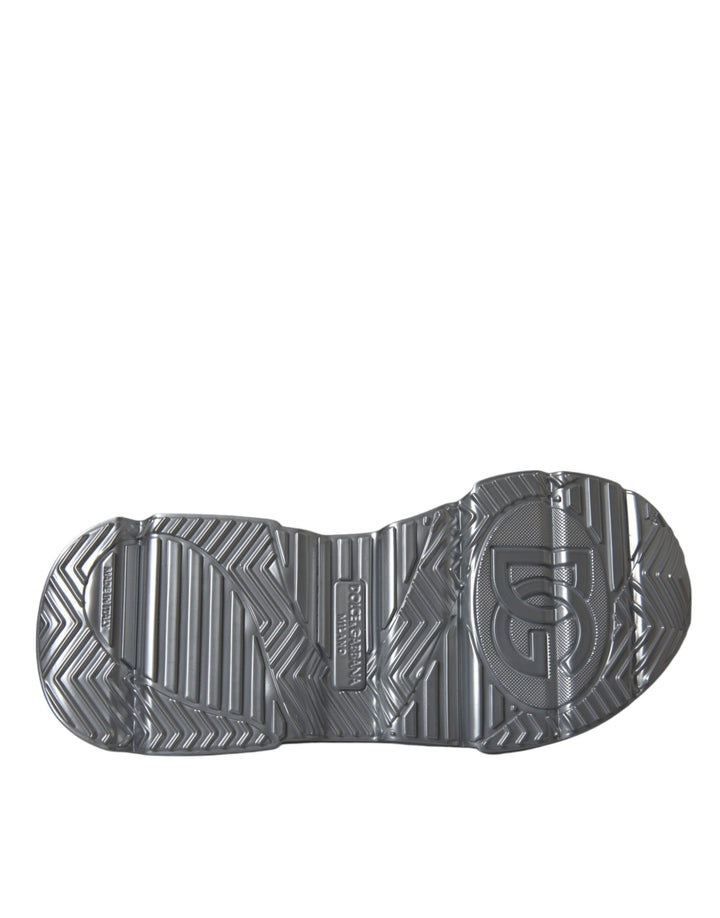 Silver iridescent DAYMASTER leather sneakers shoes