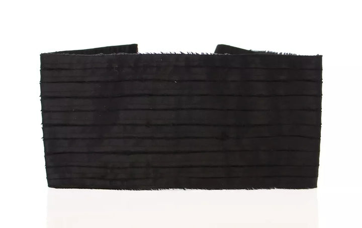 Black silk cummerbund for women