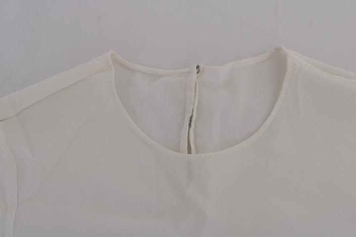Weißes Seiden-T-Shirt ITALIA IS LOVE Bluse