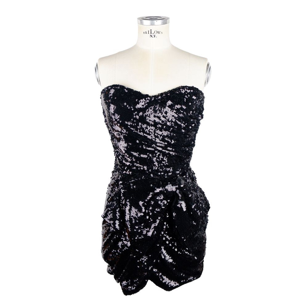 Schwarzes Polyamid Damen Kleid