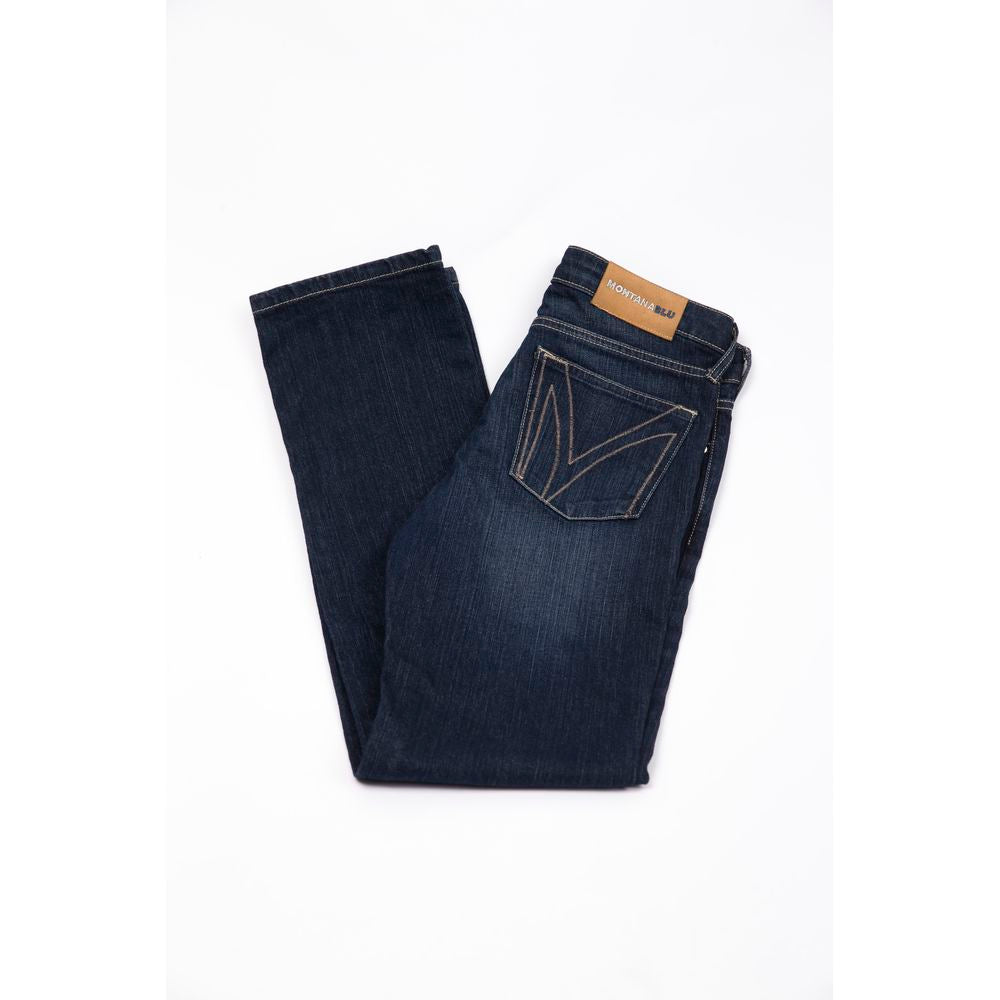 Blaue Baumwolle Frauen Jeans