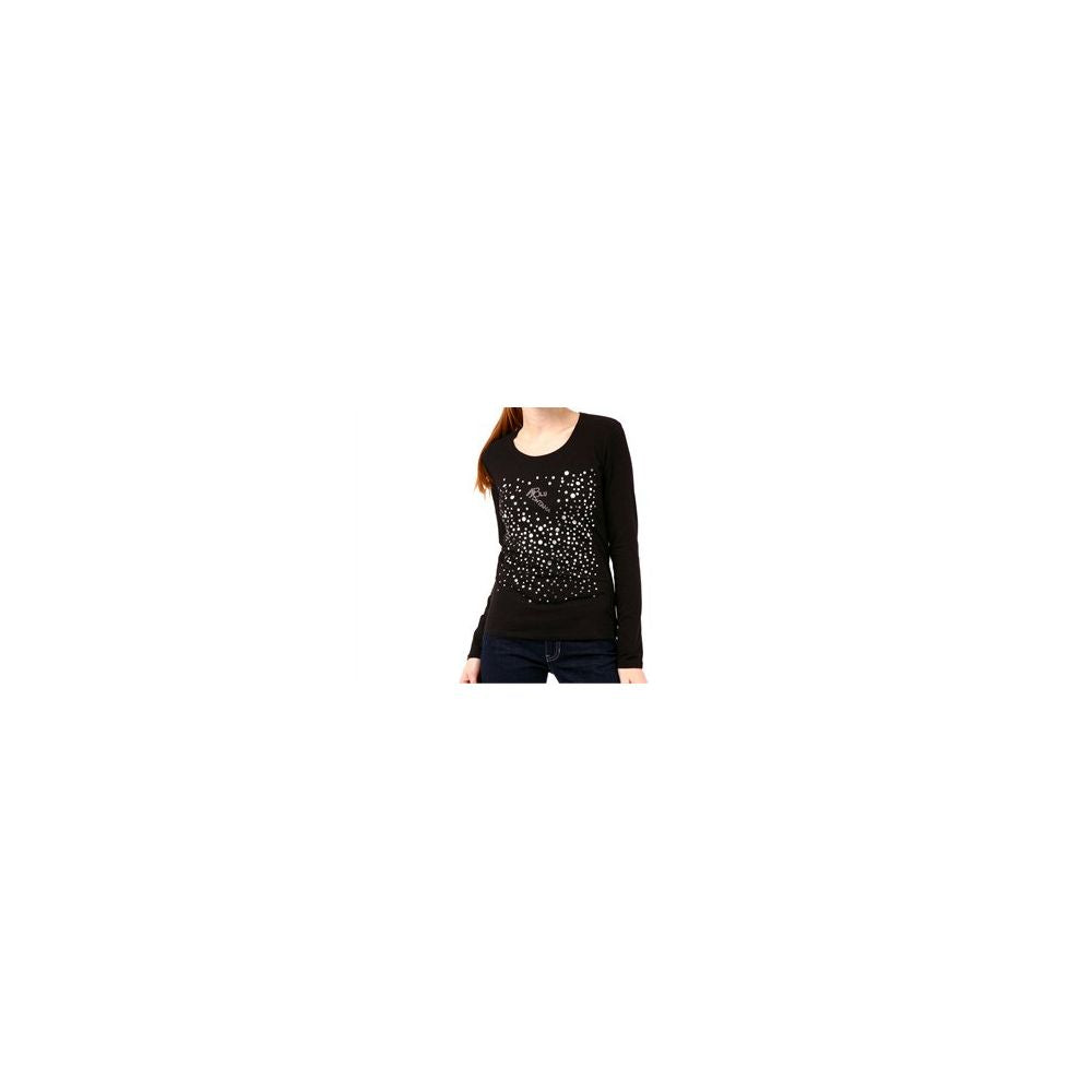 Black cotton t-shirt for women