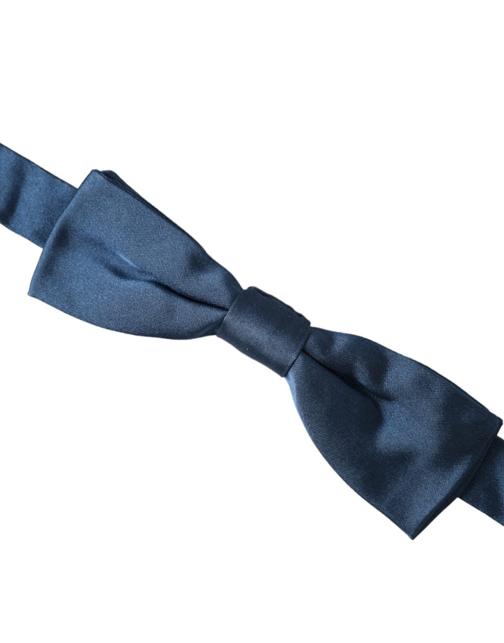 Blau Satin Seide Verstellbare Hals Männer Fliege