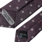 Purple 100% Silk Polka Dot Adjustable Men's Tie