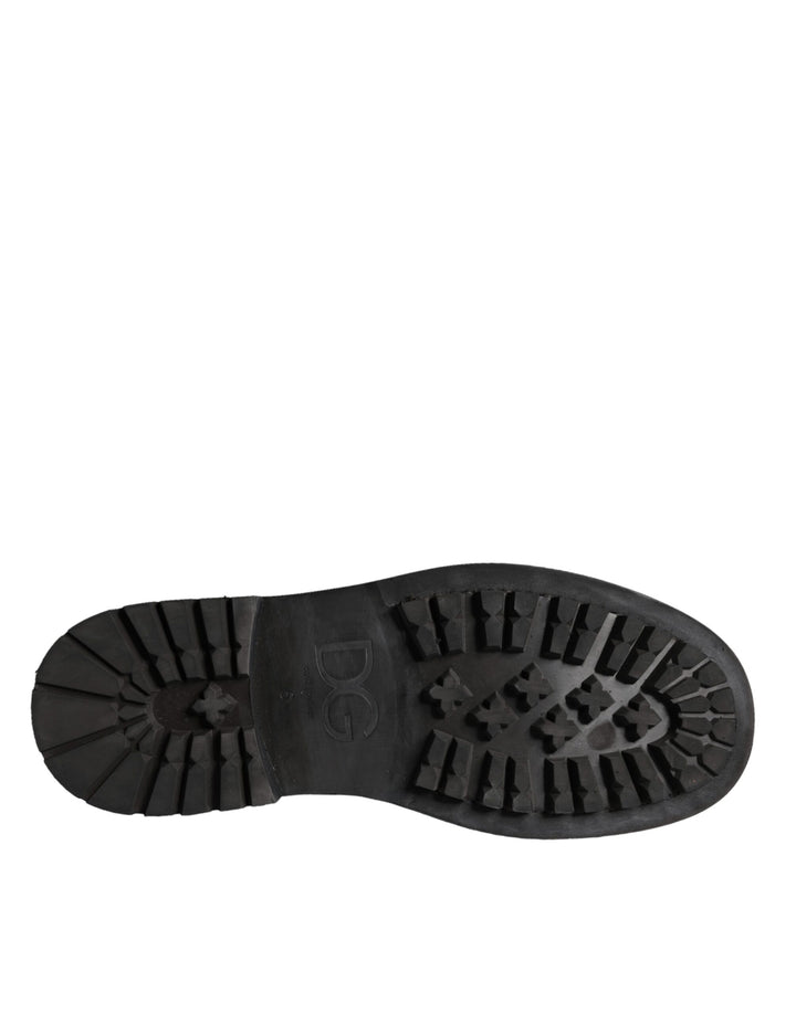 Schwarze Schnürstiefel Mid Calf Stiefel Männer Schuhe