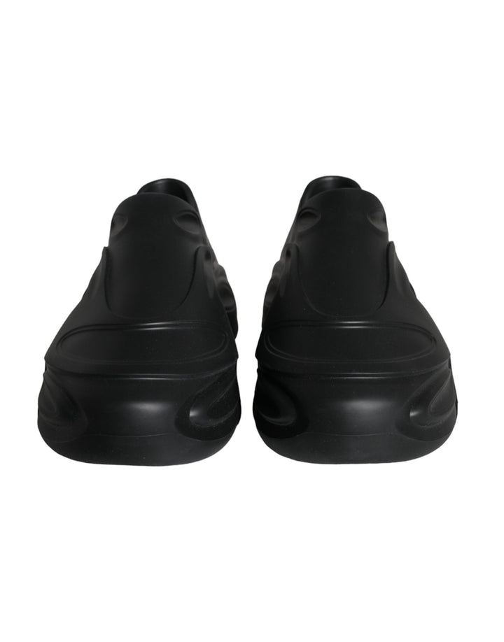 Schwarze Foiled Rubber Toy Low Top Sneakers Schuhe