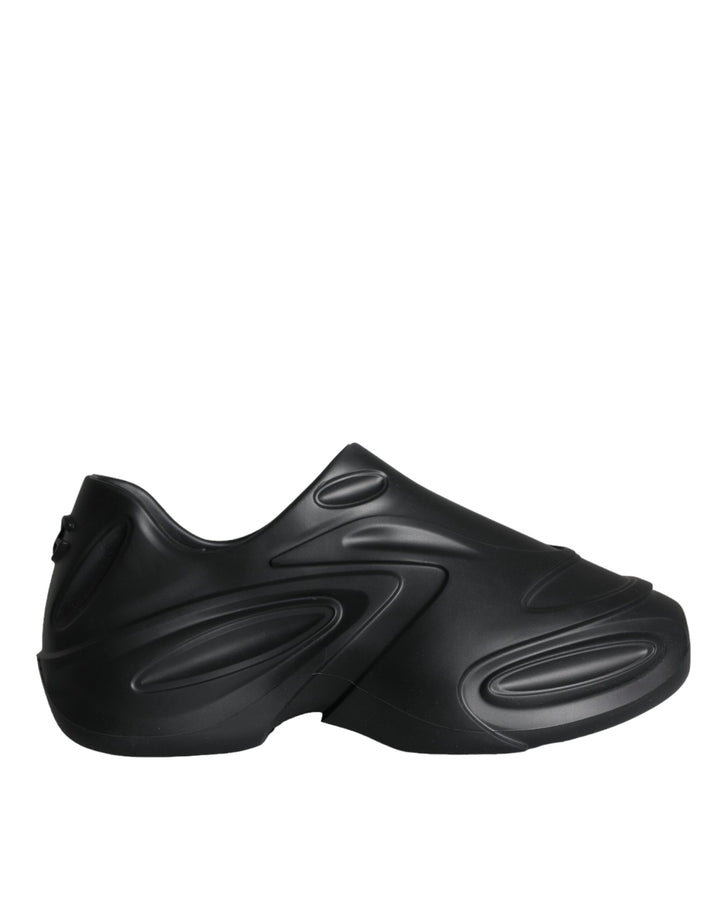 Schwarze Foiled Rubber Toy Low Top Sneakers Schuhe