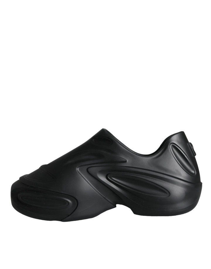 Schwarze Foiled Rubber Toy Low Top Sneakers Schuhe