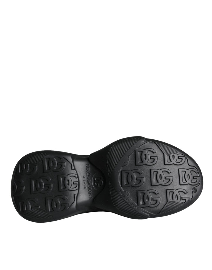 Schwarze Foiled Rubber Toy Low Top Sneakers Schuhe