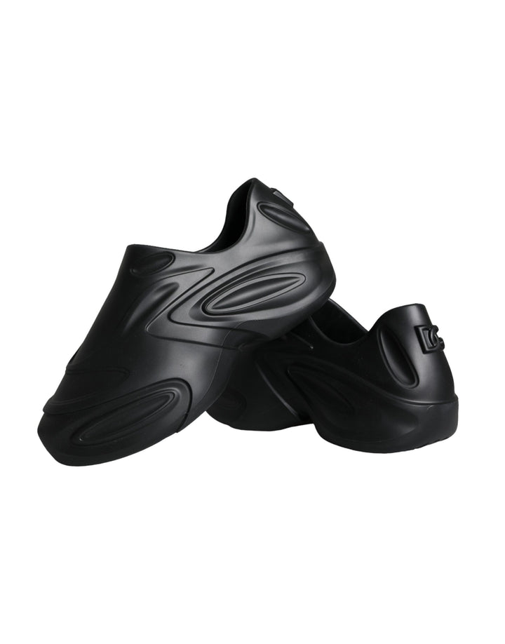 Schwarze Foiled Rubber Toy Low Top Sneakers Schuhe