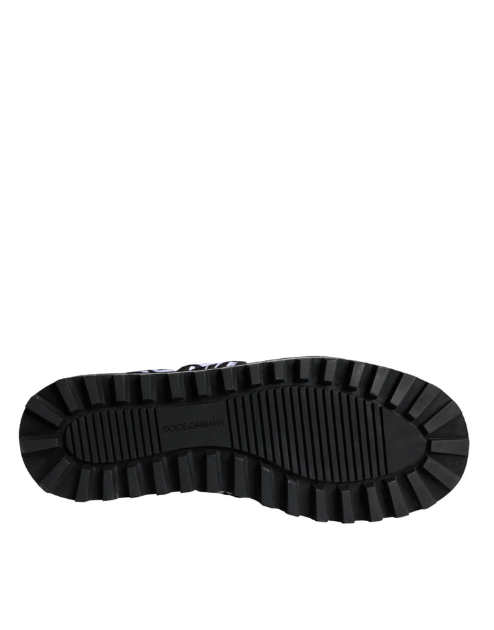 Schwarz Weiß Gesteppte Logo Sandalen Rutschen Schuhe