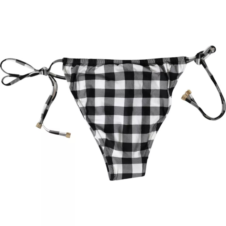 Black White Check Swimwear Swim Trunks Bottom Bikini