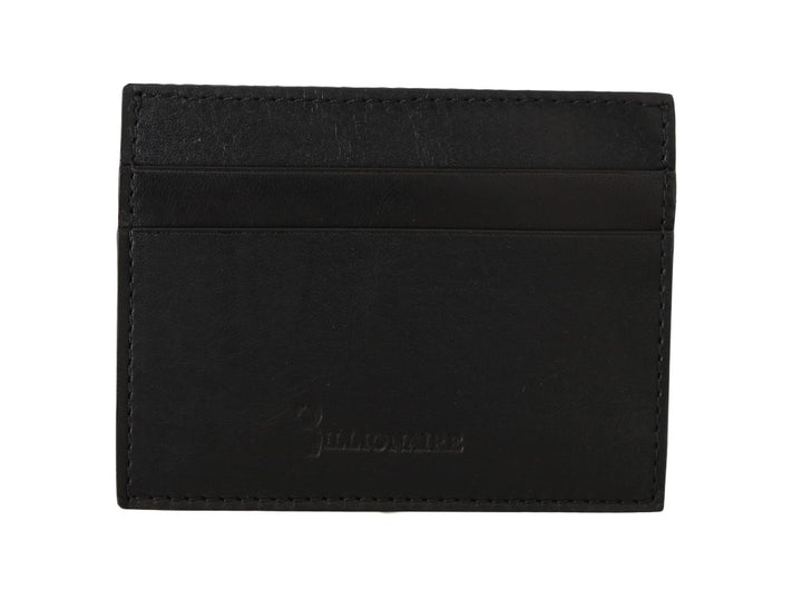 Exquisite men's wallet made of black leather