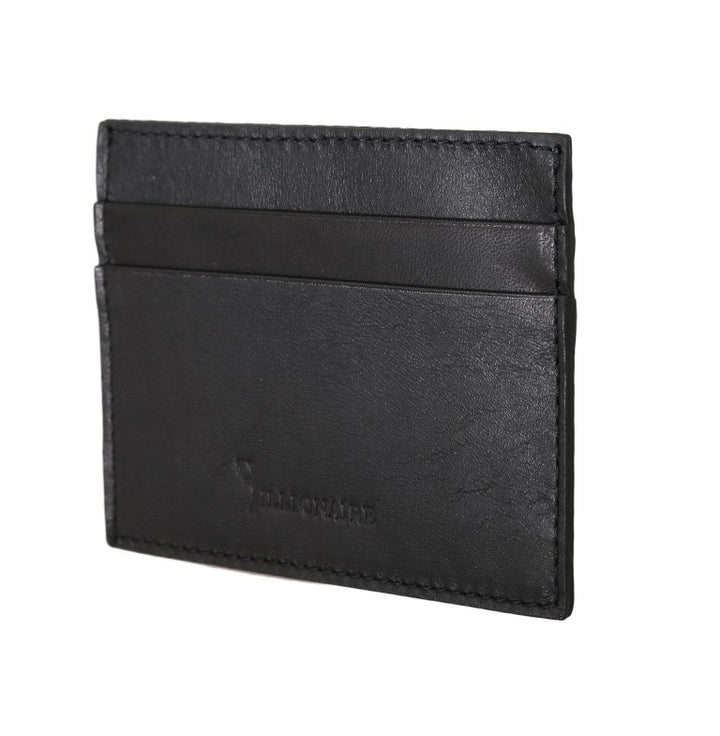 Exquisite men's wallet made of black leather