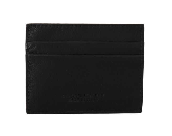 Exquisite men's wallet made of black leather
