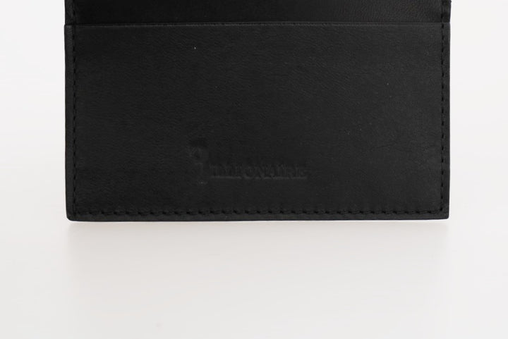 Exquisite men's wallet made of black leather