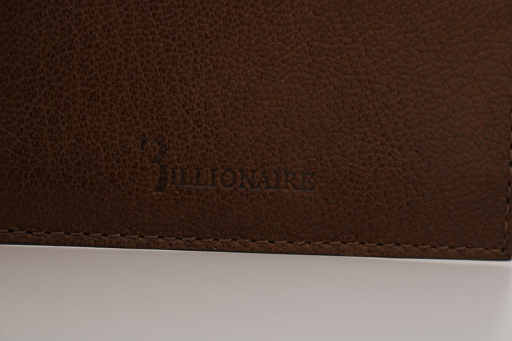 Brauner Leder-Kartenhalter Brieftasche