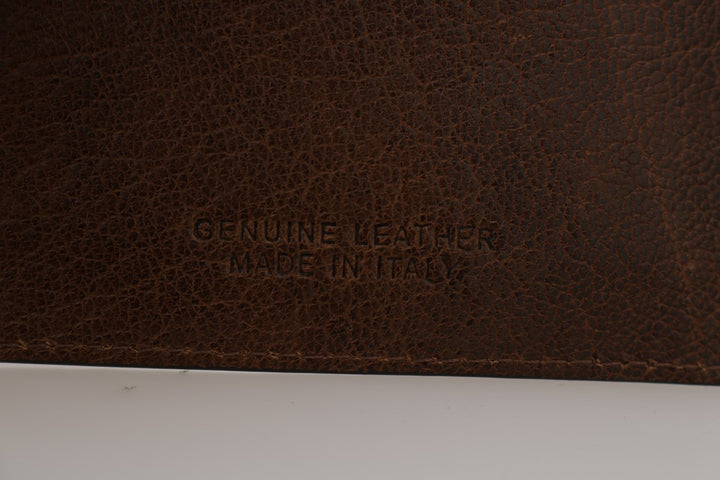 Brauner Leder-Kartenhalter Brieftasche