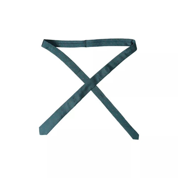 Grün gemusterte Seidenkrawatte für Männer, verstellbar