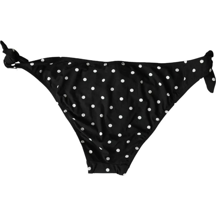 Black polka dot swimsuit bathing suit bottom bikini