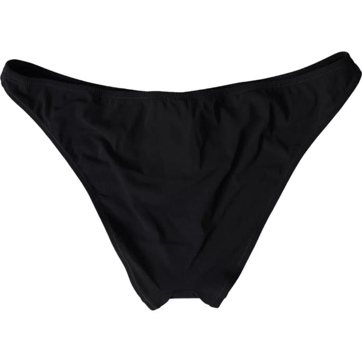 Schwarze Nylon Bademode Beachwear Bottom Bikini