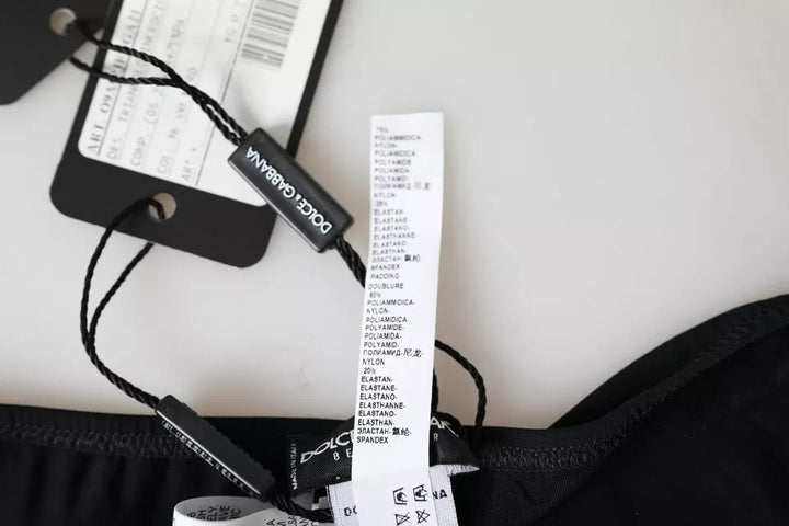 Schwarze Nylon Bademode Beachwear Bottom Bikini