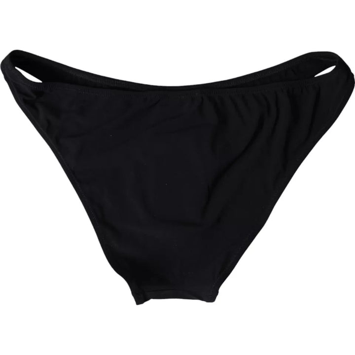 Schwarze Nylon Bademode Beachwear Bottom Bikini