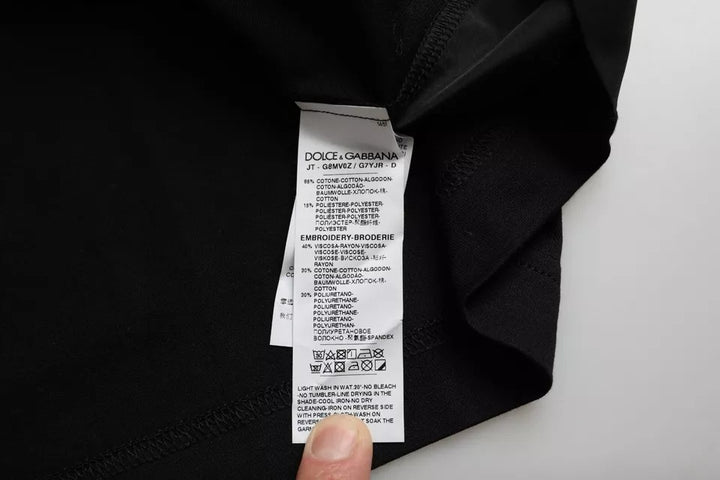 Men's black cotton pocket short sleeve t-shirt